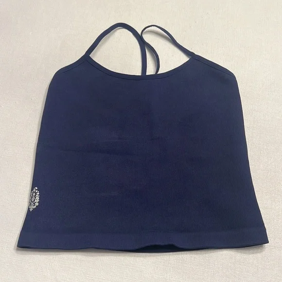 Free People Strappy Back Tighten Up Tank Navy - Picture 2 of 5